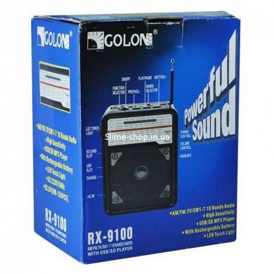 Радиоприемники fm диапазона GOLON RX-9100, Портативное ФМ радио EU-225 с флеш-накопителем