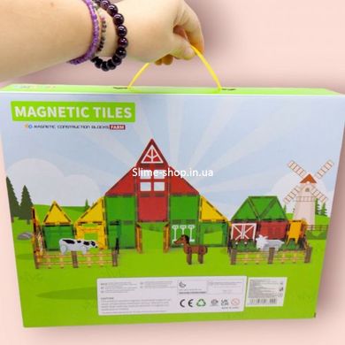 Конструктор магнітний "Magnetic Tiles: ферма", 46 деталей