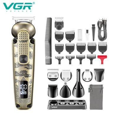Машинка окантовочная профессиональная для бороды VGR 8 в 1 V-103, Vgr машинка AL-253 для стрижки