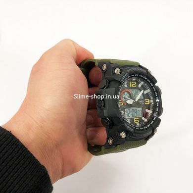 Часы спортивные спорт SKMEI 1283AG ARMY GREEN, Тактические военные часы для ЗСУ, Брендовые DH-123 мужские часы