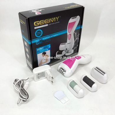 Триммер для интимных мест Gemei GM-7006 4в1, Пилка для чистки пяток, Пилка терка DW-796 для пяток