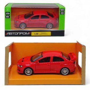Машинка металлическая Mitsubishi Lancer Evolution Автопром, красная