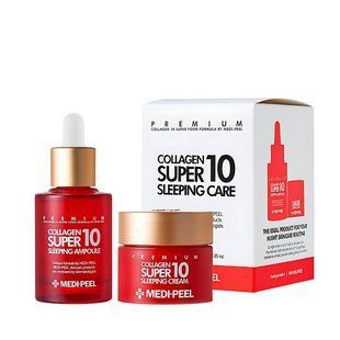 Набор омолаживающей косметики для лица Medi-Peel Collagen Super 10 Sleeping Care Set (сыворотка-ампула 30ml + крем 10g)