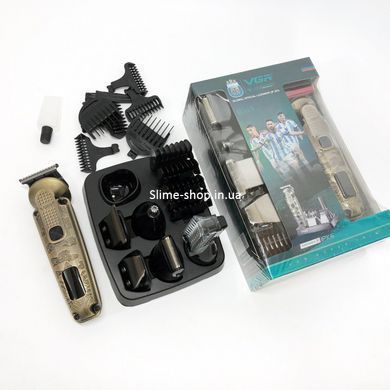 Професійна машинка для стрижки волосся з насадками VGR 6 в 1 V-095, Стильна машинка AD-899 для стрижки