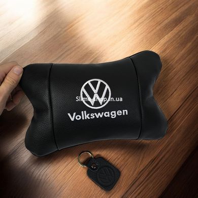 Подушки з логотипом Volkswagen 1шт, Подушка на авто сидіння, Дорожня подушка PB-800 під голову
