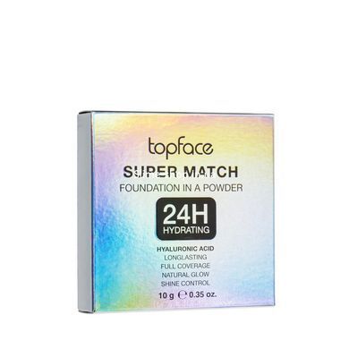 Пудра для обличчя topface Super Match Foundation компактна зволожуюча 10 г (PT269), 01 Light Porcelian/Світлий фарфоровий