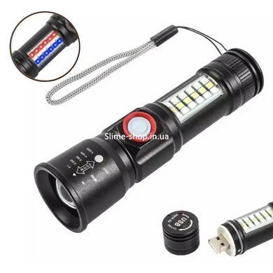 Фонарик светодиодный аккумулятор карманный SY-1903C-P50+SMD+RGB, Сверхмощный TA-985 фонарь лед