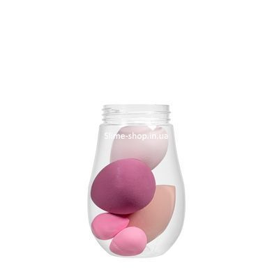 Набор косметических спонжей для макияжа Puffy 5 шт в банке