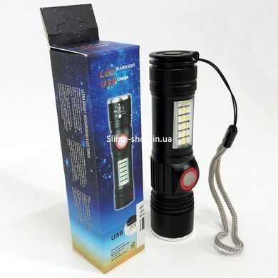Фонарик светодиодный аккумулятор карманный SY-1903C-P50+SMD+RGB, Сверхмощный TA-985 фонарь лед