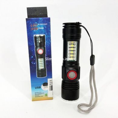 Фонарик светодиодный аккумулятор карманный SY-1903C-P50+SMD+RGB, Сверхмощный TA-985 фонарь лед