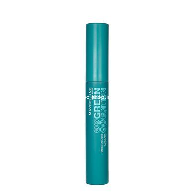 Туш для вій об'ємна подовжуюча Maybelline New York Green Edition Mega Mousse Mascara