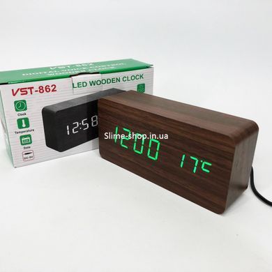 Led годинник з будильником і термометром вологістю VST-862-4, Настільний електронний годинник AW-438 з підсвічуванням