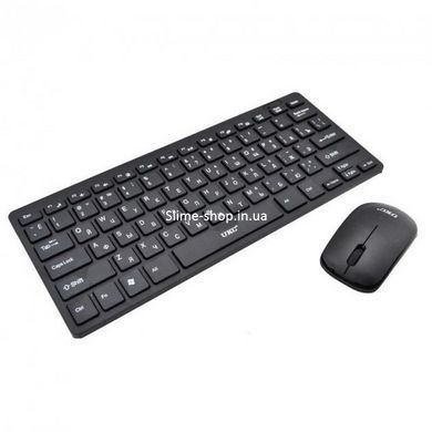 Беспроводная клавиатура IOS с мышкой Keyboard Wireless 901. RS-985 Цвет: черный