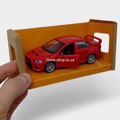 Машинка металлическая Mitsubishi Lancer Evolution Автопром, красная