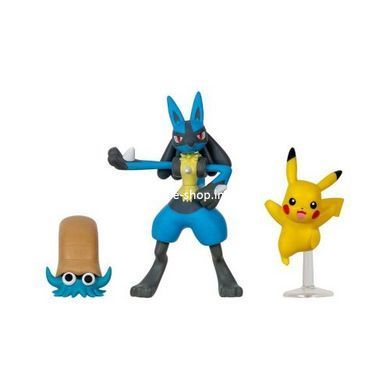 Набор игровых фигурок Pokemon - Оманайт, Пикачу, Лукарио аниме