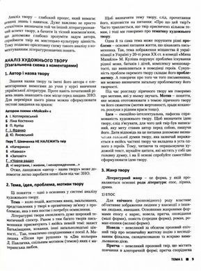 ВНО 2025 Украинская литература. Комплексное издание. Обобщенная таблица для повторения. Радченко И.