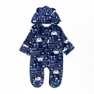 Комбінезон дитячий теплий на блискавці з капюшоном Honey Bear