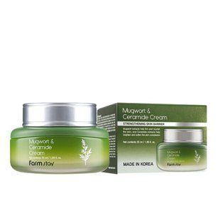 Крем для лица Farmstay Mugwort Ceramide Cream укрепляющий с церамидами 55 мл