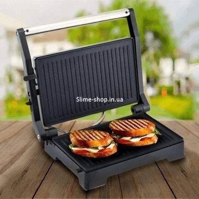 Домашний гриль Domotec MS-7708 1000 W, Гриль с прижимом для приготовления, Грильница SY-546 для стейков