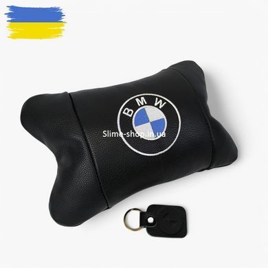 Авто подушка под шею BMW 1шт, Практичная автомобильная подушка на подголовник, WR-177 Подарок автолюбителю