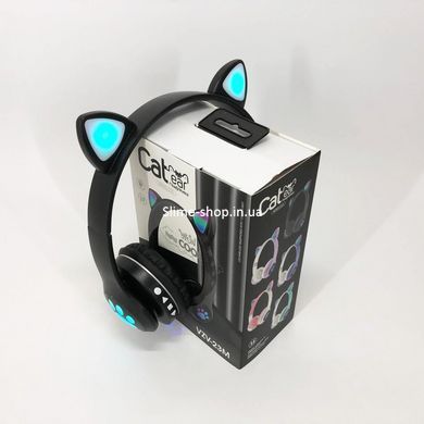Стильні навушники з котячими вушками Cat VZV 23M, Bluetooth навушники дитячі, Дитячі DE-407 навушники кішечки
