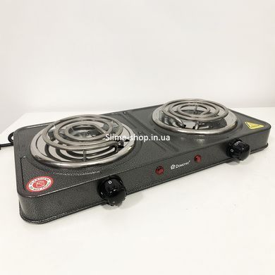 Двоконфоркова електронна плитка Domotec MS-5802 1000 Вт, Дискові UN-489 плити настільні