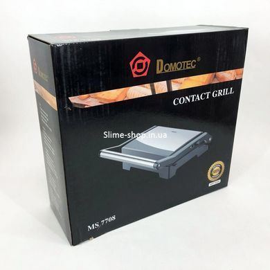 Домашний гриль Domotec MS-7708 1000 W, Гриль с прижимом для приготовления, Грильница SY-546 для стейков