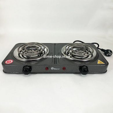 Двоконфоркова електронна плитка Domotec MS-5802 1000 Вт, Дискові UN-489 плити настільні