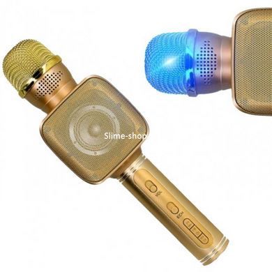 Караоке Мікрофон Magic Karaoke YS-68 Bluetooth Колонка 2в1 з голограмою LED Відлуння Мембраної Бездротової. AI-154 Колір: золотий
