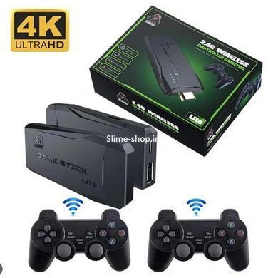 Игровая приставка M8 64G, 4К, + 2 беспроводных джойстика / Консоль QN-283 для телевизора