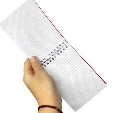 Блокнот А6, 80 арк., пластик, пружина зверху (БЛАКИТНИЙ)