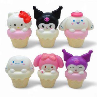 Іграшка-сквіш "Аніме персонажі Sanrio в ріжку" (8 см) мікс видів