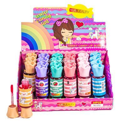 Тинт для губ глянцевый на водной основе Huda Beauty Water Candy Tint Fruit Flavor микс 6 шт 10 мл