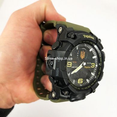 Военные часы для ВСУ SKMEI 6851/1586AG, Часы тактические противоударные, Специальные часы QS-806 для армии