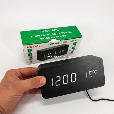 Настольные часы с датчиком влажности и температуры VST-862-6, Настольные LK-592 LED часы