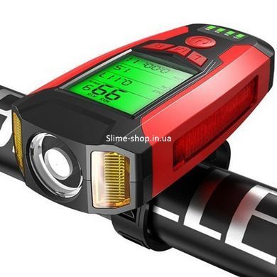Фонарь для велосипеда с акб AS0808-XPG+2LED(yellow)+2COB(red), UT-296 Водостойкий велофонарь
