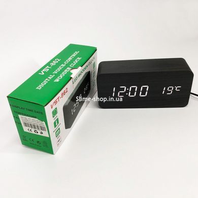 Настольные часы с датчиком влажности и температуры VST-862-6, Настольные LK-592 LED часы