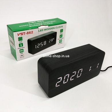 Настольные часы с датчиком влажности и температуры VST-862-6, Настольные LK-592 LED часы