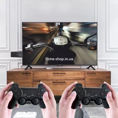 Игровая консоль приставка два джойстика Android TV 10 4G Wi-Fi HD, Портативная RP-672 ретро консоль
