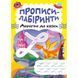 Зошит для вправ "Прописи-лабіринти: Дорогою до казки" (укр)