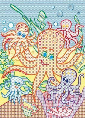 Книга "Большие водные раскраски: Морские животные"
