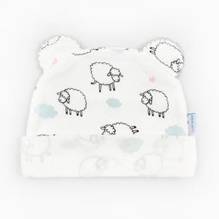 Шапочка з вушками інтерлок Cute Lambs