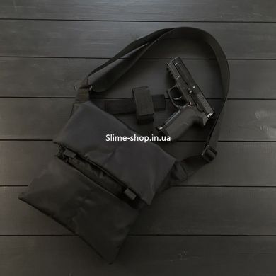 Набор: Сумка с кобурой + фонарь тактический NA-574 POLICE BL-X71-P50
