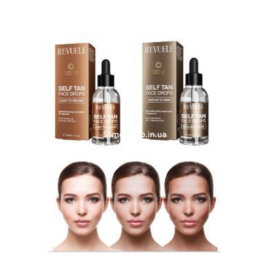 Автозагар для лица светлый Revuele Salf Tan Face Drop Light To Medium 30 мл