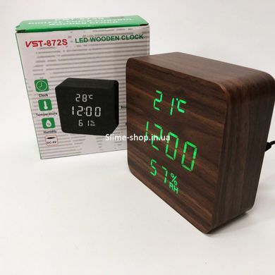 Настільний годинник з яскравим світлодіодним led дисплеєм VST-872S-4, Практичний AT-731 електронні годинники