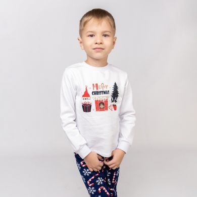 Пижама детская с начесом с новогодним принтом Merry Christmas