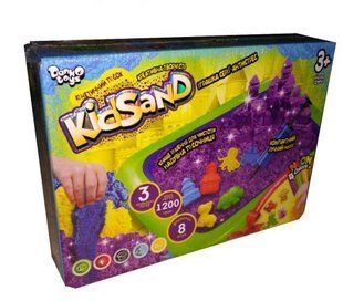 Кинетический песок "KidSand" (1200 г) с песочницей (укр)