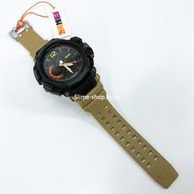 Часы наручные электронные тактические SKMEI 1343KH KHAKI, Военные часы RN-675 с секундомером