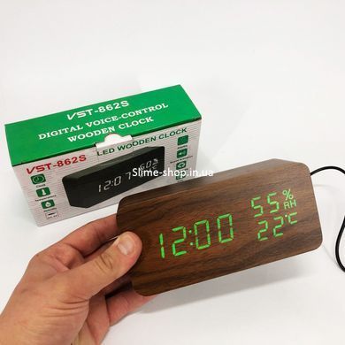 Часы электронные с яркими цифрами настольные VST-862S-4, Настольные часы с FH-484 автоматической подсветкой