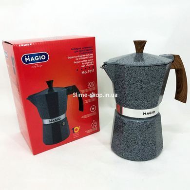 Кофеварка для приготовления кофе на плите Magio MG-1011 300 мл, Кофеварка гейзерная PD-831 с индикатором